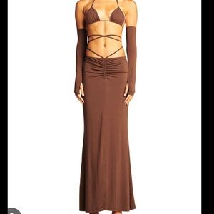 I am Gia halo 3 piece set chocolate